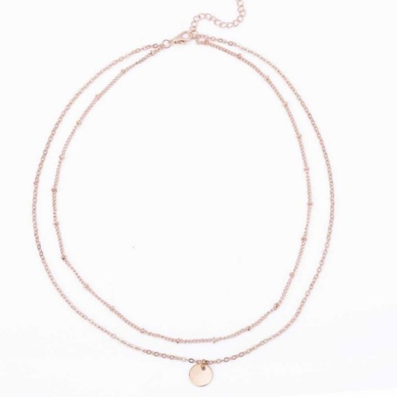 Dainty Layered Coin Necklace (Gold) - Picture 4 of 7